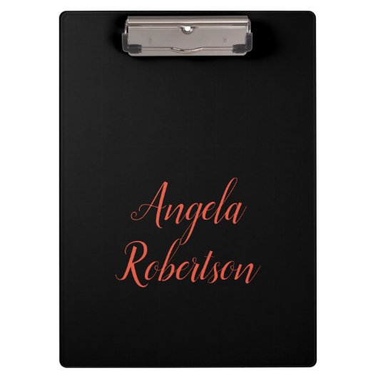 Moderne eenvoudige minimalistische naamgeving klembord (Voorkant)