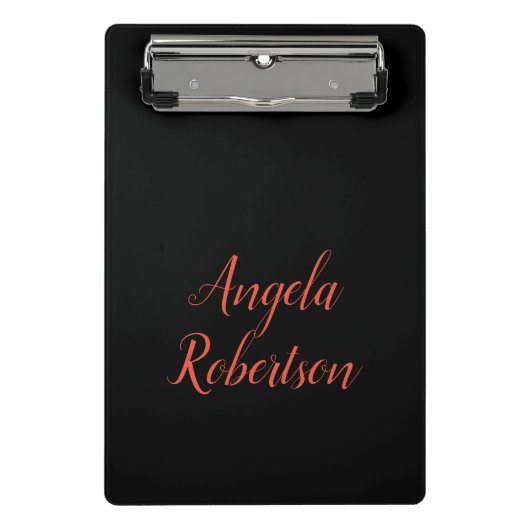 Moderne eenvoudige minimalistische naamgeving mini klembord (Voorkant)