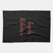 Moderne eenvoudige minimalistische naamgeving theedoek (Horizontaal)