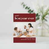 Moderne eenvoudige minimalistische Okayest Year-fo Feestdagenkaart (Staand voorkant)