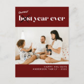 Moderne eenvoudige minimalistische Okayest Year-fo Feestdagenkaart (Voorkant)