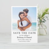 Moderne, eenvoudige minimalistische opslag van de  save the date (Staand voorkant)