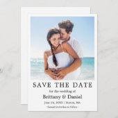 Moderne, eenvoudige minimalistische opslag van de  save the date (Voorkant / Achterkant)