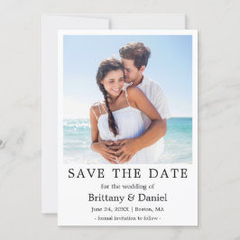 Moderne, eenvoudige minimalistische opslag van de  save the date
