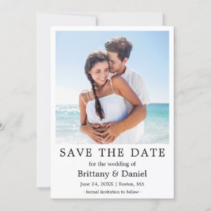 Moderne, eenvoudige minimalistische opslag van de  save the date