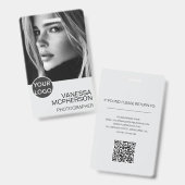 Moderne Eenvoudige Minimalistische Professionele F Badge (Voor- en achterkant)