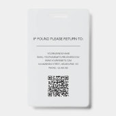 Moderne Eenvoudige Minimalistische Professionele F Badge (Achterkant)