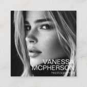 Moderne eenvoudige minimalistische professionele f vierkante visitekaartje (Voorkant)