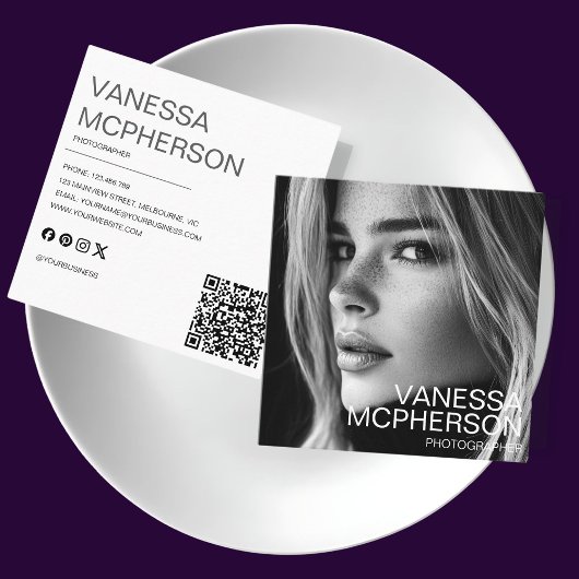 Moderne eenvoudige minimalistische professionele f vierkante visitekaartje