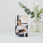 Moderne eenvoudige minimalistische professionele L Visitekaartje (Staand voorkant)