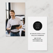 Moderne eenvoudige minimalistische professionele L Visitekaartje (Voorkant / Achterkant)