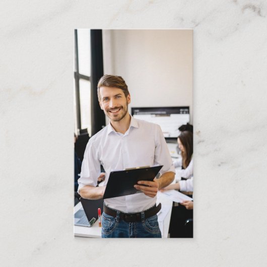 Moderne eenvoudige minimalistische professionele L Visitekaartje (Voorkant)