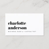 Moderne eenvoudige minimalistische professionele t visitekaartje (Voorkant)