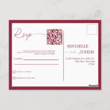 Moderne eenvoudige minimalistische QR-code RSVP-be