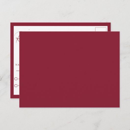 Moderne eenvoudige minimalistische QR-code RSVP-be Briefkaart (Voorkant / Achterkant)