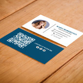 Moderne Eenvoudige Minimalistische QR-code Sociale Visitekaartje