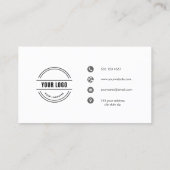 Moderne Eenvoudige Minimalistische QR-code Sociale Visitekaartje (Achterkant)