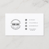 Moderne Eenvoudige Minimalistische QR-code Sociale Visitekaartje (Achterkant)