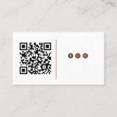 Moderne eenvoudige minimalistische QR-code voor so Visitekaartje (Achterkant)