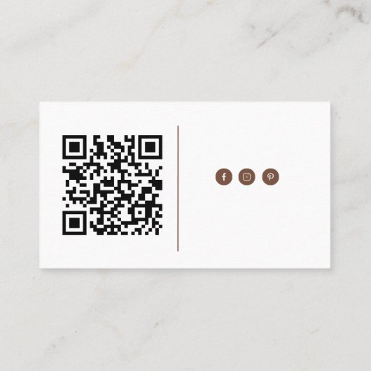 Moderne eenvoudige minimalistische QR-code voor so Visitekaartje (Achterkant)