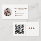 Moderne eenvoudige minimalistische QR-code voor so Visitekaartje (Voorkant / Achterkant)