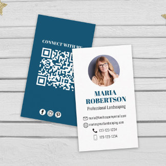 Moderne eenvoudige minimalistische QR-code voor so Visitekaartje