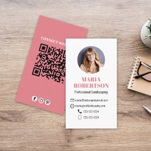 Moderne eenvoudige minimalistische QR-code voor so Visitekaartje