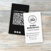 Moderne eenvoudige minimalistische QR-code voor so Visitekaartje