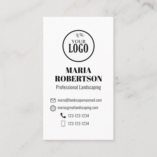 Moderne eenvoudige minimalistische QR-code voor so Visitekaartje (Voorkant)