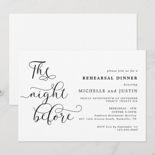 Moderne, eenvoudige, minimalistische repetitie: Di Kaart (Voorkant / Achterkant)