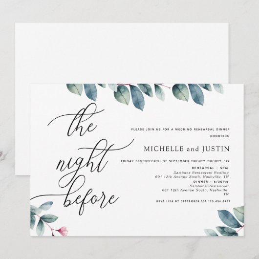 Moderne, eenvoudige, minimalistische repetitie: Di Kaart (Voorkant / Achterkant)