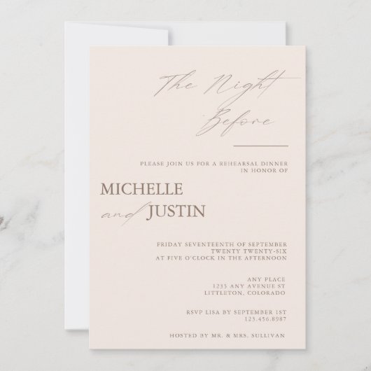 Moderne, eenvoudige, minimalistische repetitie kaart (Voorkant)