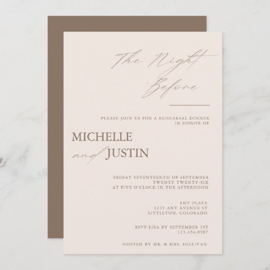 Moderne, eenvoudige, minimalistische repetitie kaart (Voorkant / Achterkant)