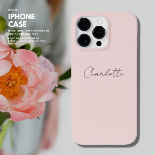 Moderne Eenvoudige Minimalistische Roze Script Gep iPhone 14 Pro Max Hoesje