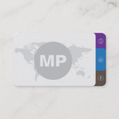 Moderne, eenvoudige minimalistische, schone grijs visitekaartje (Voorkant)