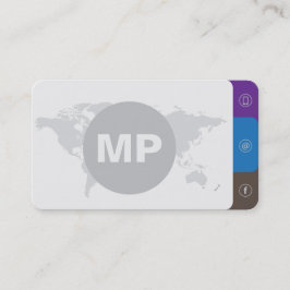 Moderne, eenvoudige minimalistische, schone grijs  visitekaartje