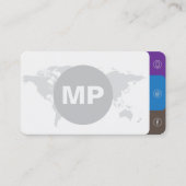 Moderne, eenvoudige minimalistische, schone grijs  visitekaartje (Voorkant)