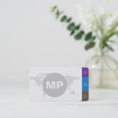 Moderne, eenvoudige minimalistische, schone grijs visitekaartje (Staand voorkant)