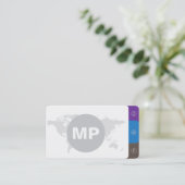 Moderne, eenvoudige minimalistische, schone grijs  visitekaartje (Staand voorkant)