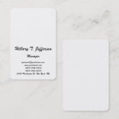 Moderne eenvoudige, minimalistische scripts schrij visitekaartje (Voorkant / Achterkant)