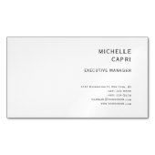 Moderne eenvoudige minimalistische stijl tegenwoor magnetisch visitekaartje (Voorkant)