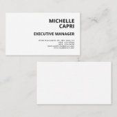 Moderne eenvoudige minimalistische stijl tegenwoor visitekaartje (Voorkant / Achterkant)