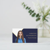 Moderne eenvoudige minimalistische transparante fo visitekaartje (Staand voorkant)