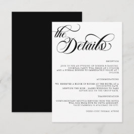 Moderne Eenvoudige Minimalistische Trouwdetails En Informatiekaartje