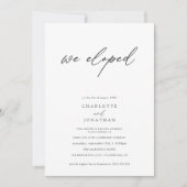 Moderne Eenvoudige Minimalistische Trouwfoto Elope Kaart (Voorkant)