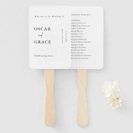 Moderne eenvoudige minimalistische typografie brui handwaaier