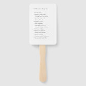 Moderne eenvoudige minimalistische typografie brui handwaaier (Achterkant)