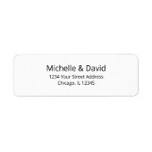 Moderne eenvoudige minimalistische typografie etiket (Voorkant)