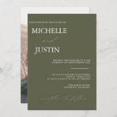 Moderne eenvoudige minimalistische uitnodiging voo (Voorkant / Achterkant)