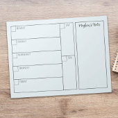 Moderne Eenvoudige Minimalistische Weekplanner Kal Notitieblok